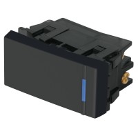 Interruptor de 3 vías, 1 módulo, línea Española, color negro APSE-EEN Volteck